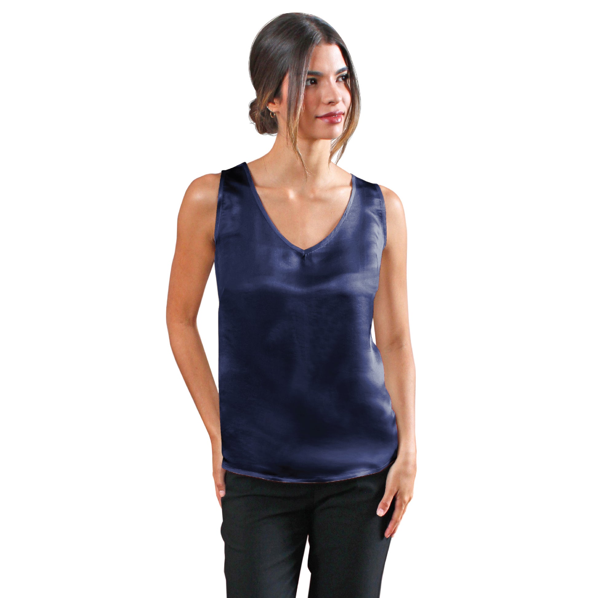 Luxury Artisan Sleeveless Silk Blouse V Neck Washable - Buy Online – Tara  Sartoria